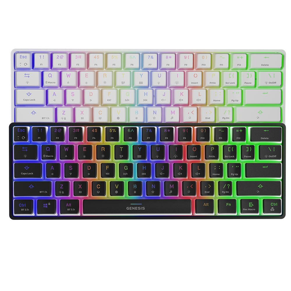 Teclado Inalambrico Genesis Thor 660 60% RGB Gateron Switch Red White