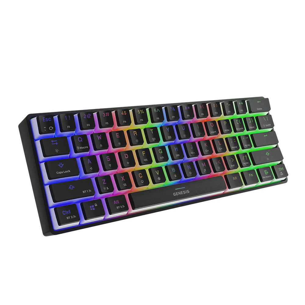 Teclado Inalambrico Genesis Thor 660 60% RGB Gateron Switch Red Ingles