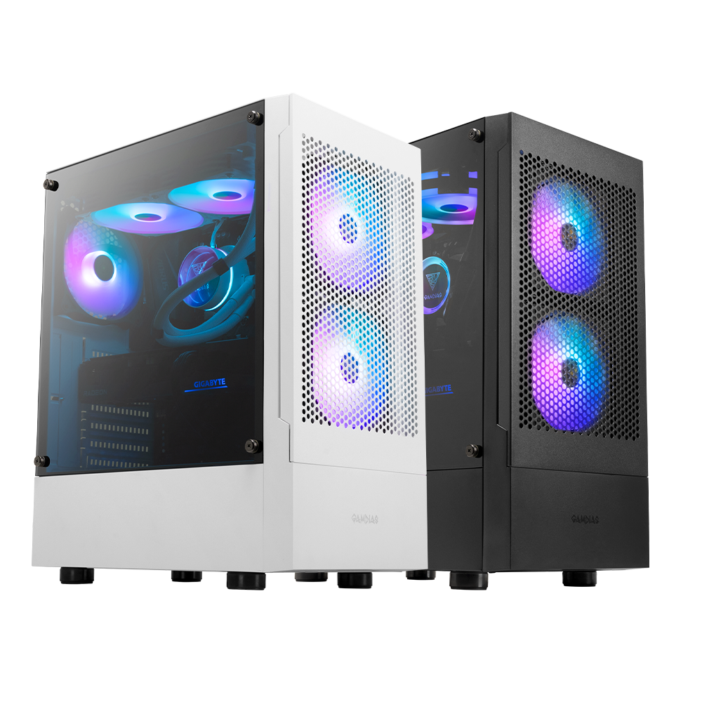 Gabinete Gamdias Talos E3 Mesh C/coolers X3 TG White