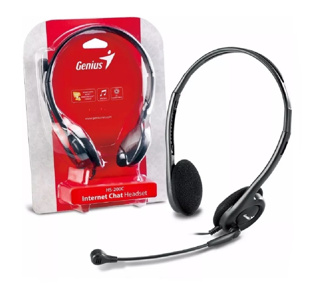 Auricular Genius HS 200C Black c/Microfono