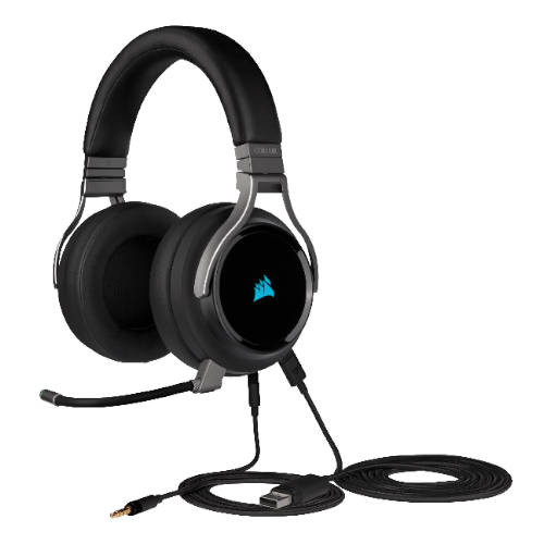 Auricular Inalambrico Corsair Virtuoso RGB Wireless Surround HiFi Carbon