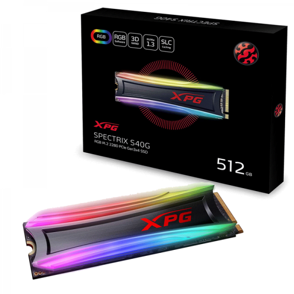 Disco Solido SSD XPG Adata 512Gb M2 Nvme Spectrix S40G RGB 3500MB/S