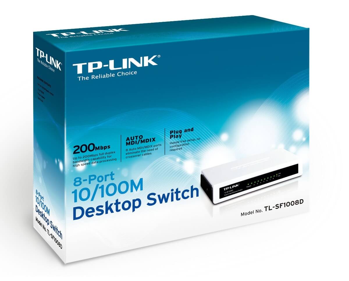 Switch Tp-Link Tl-Sf1008d 8 Puertos 10/100mbps