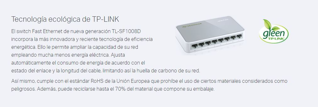 Switch Tp-Link Tl-Sf1008d 8 Puertos 10/100mbps