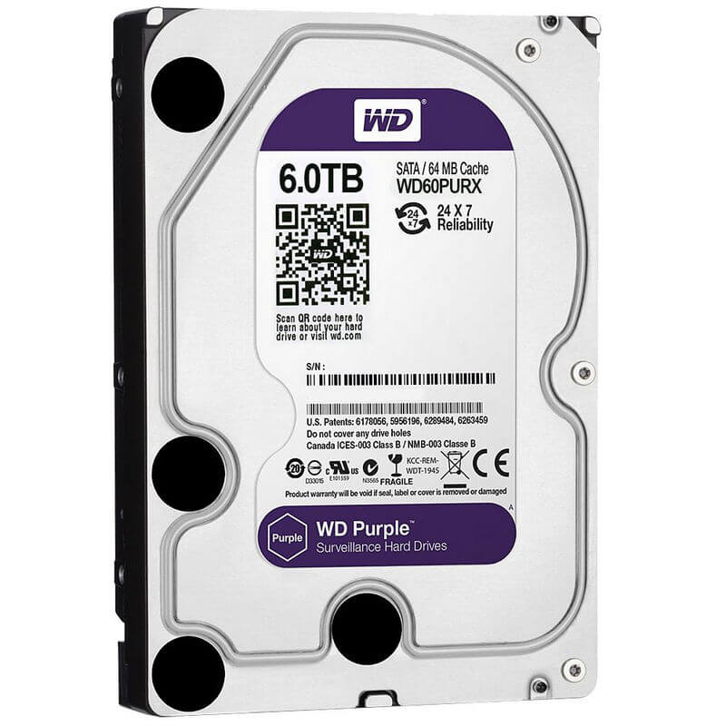 Disco Duro HDD 6 Tb Western Digital WD Sata III Purple