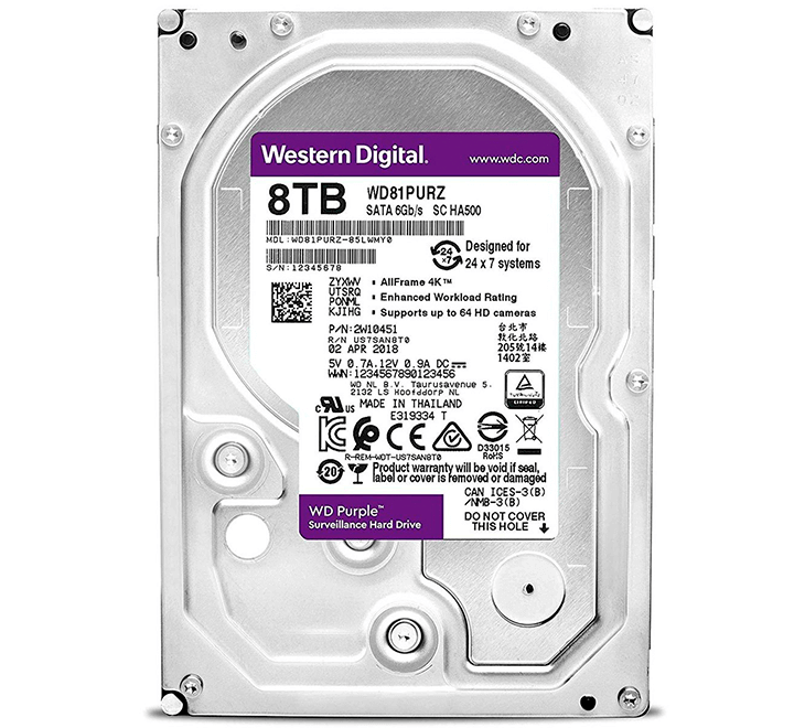 Disco Duro HDD 8 Tb Western Digital WD Sata III Purple