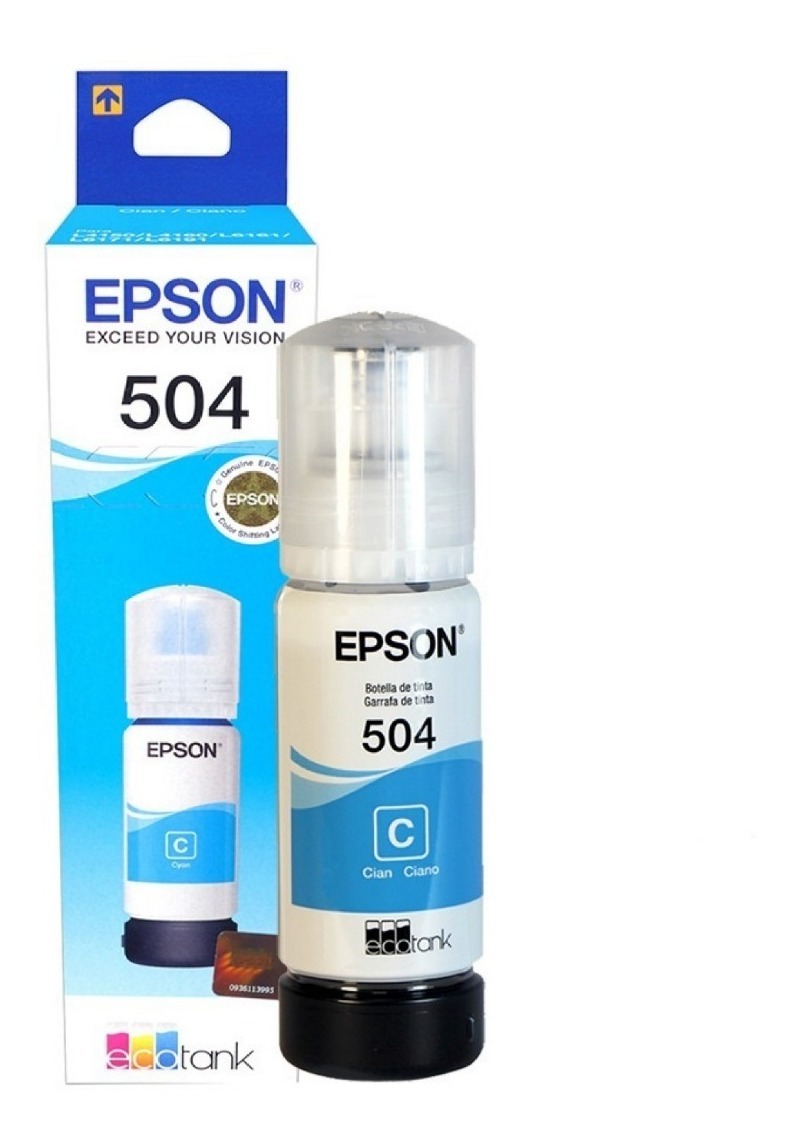 BOTELLA DE TINTA EPSON T504 CYAN