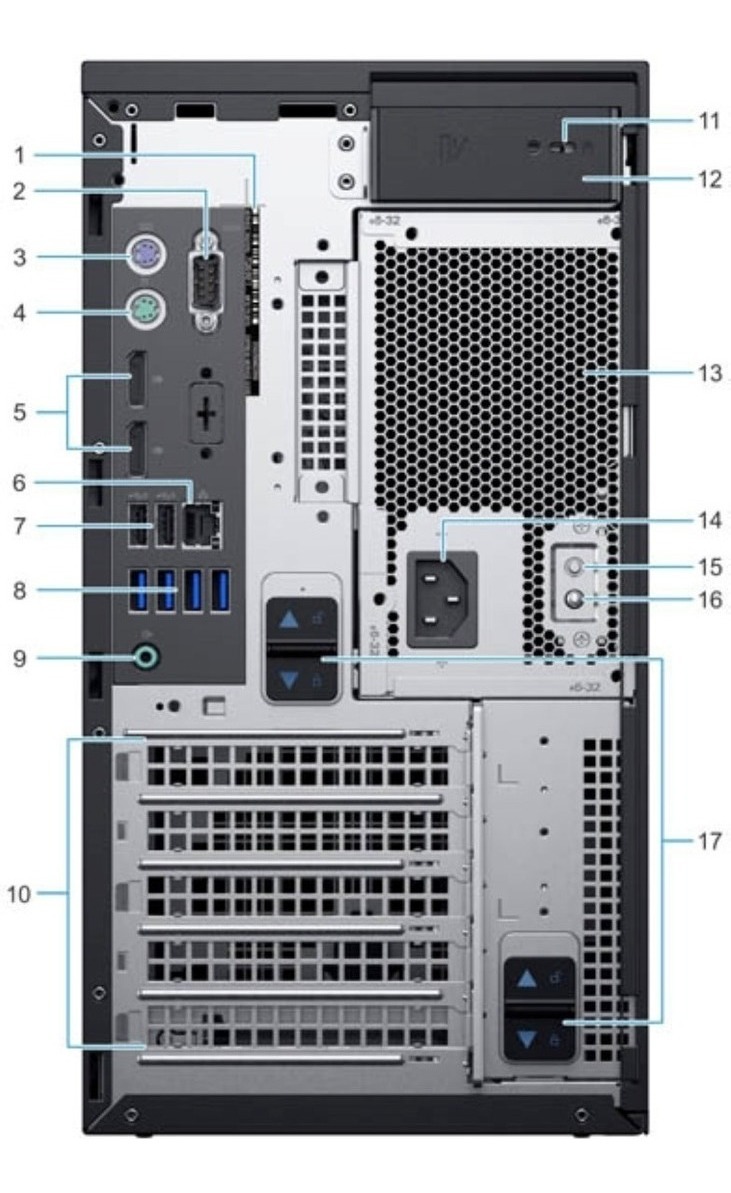 Server Dell T40 Xeon E3-2224 8Gb 1Tb HDD DVD