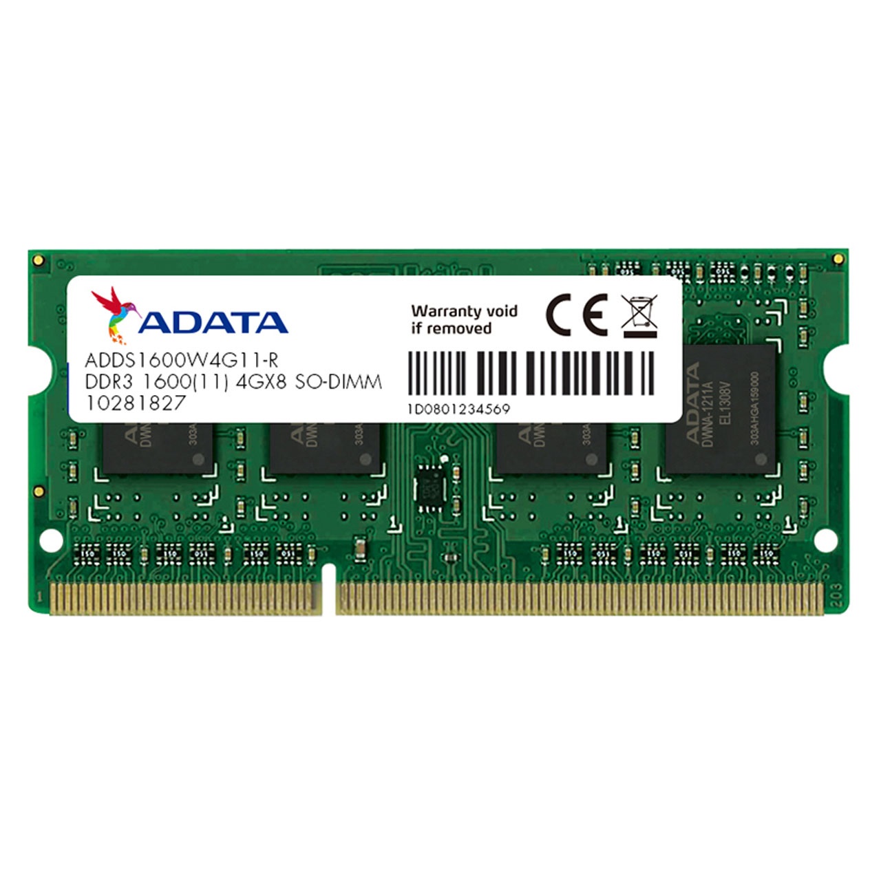 Memoria Ram Notebook Ddr3 4Gb Sodimm 1600Mhz Adata 1.35v OEM BULK