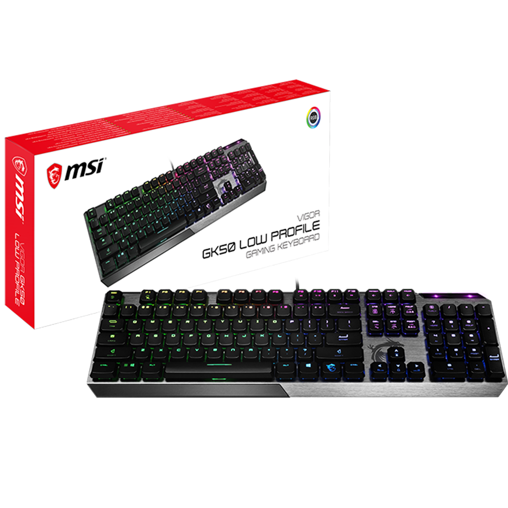 Teclado MSI Vigor GK50 Mecanico RGB Kailh Low Profile