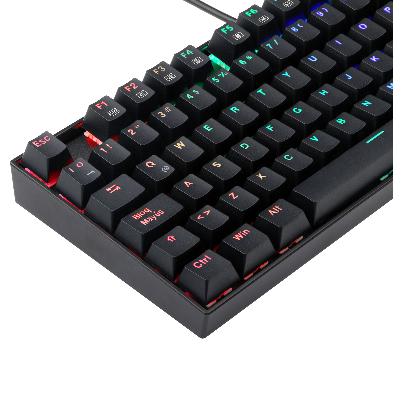 Teclado Redragon K552 Kumara 80% Chroma RGB Sw Blue DP Black