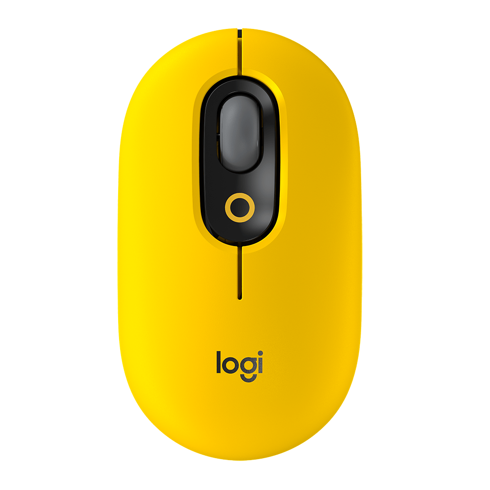 Mouse Inalambrico Logitech POP Negro / Amarillo