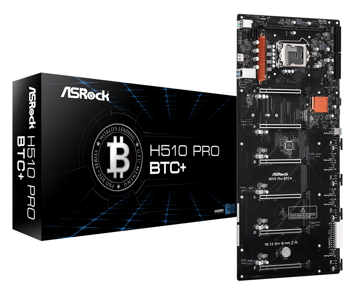 Outlet Motherboard Asrock H510 PRO BTC+ Mining S1200 DDR4