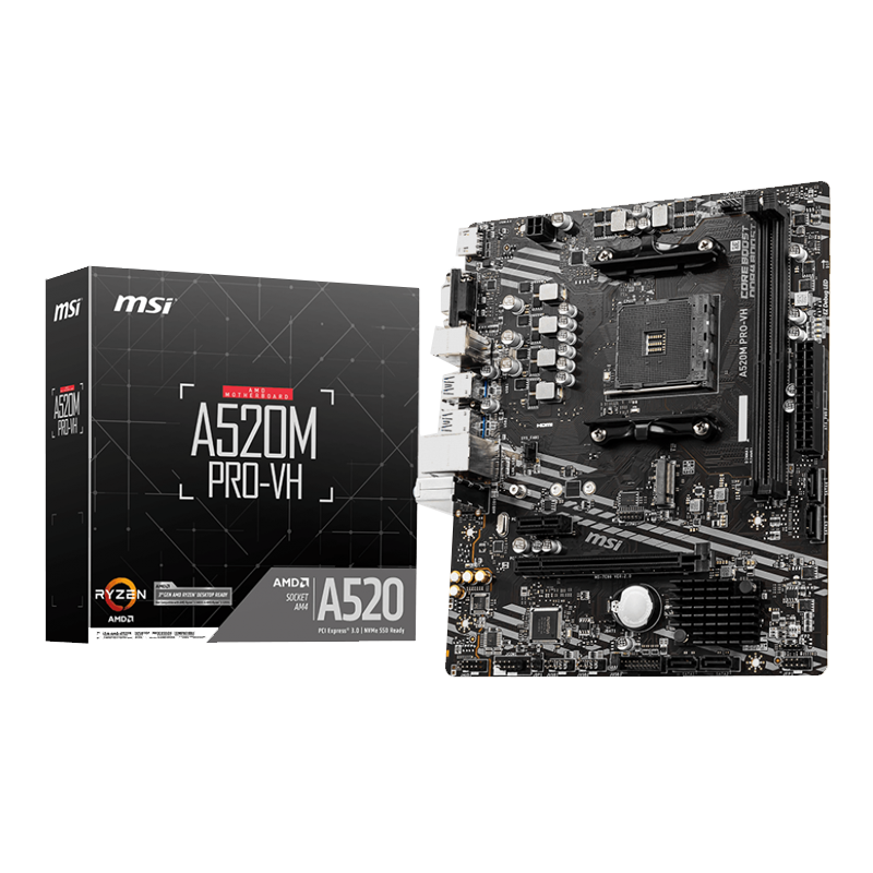 Motherboard MSI A520M PRO-VH Box M-ATX AM4