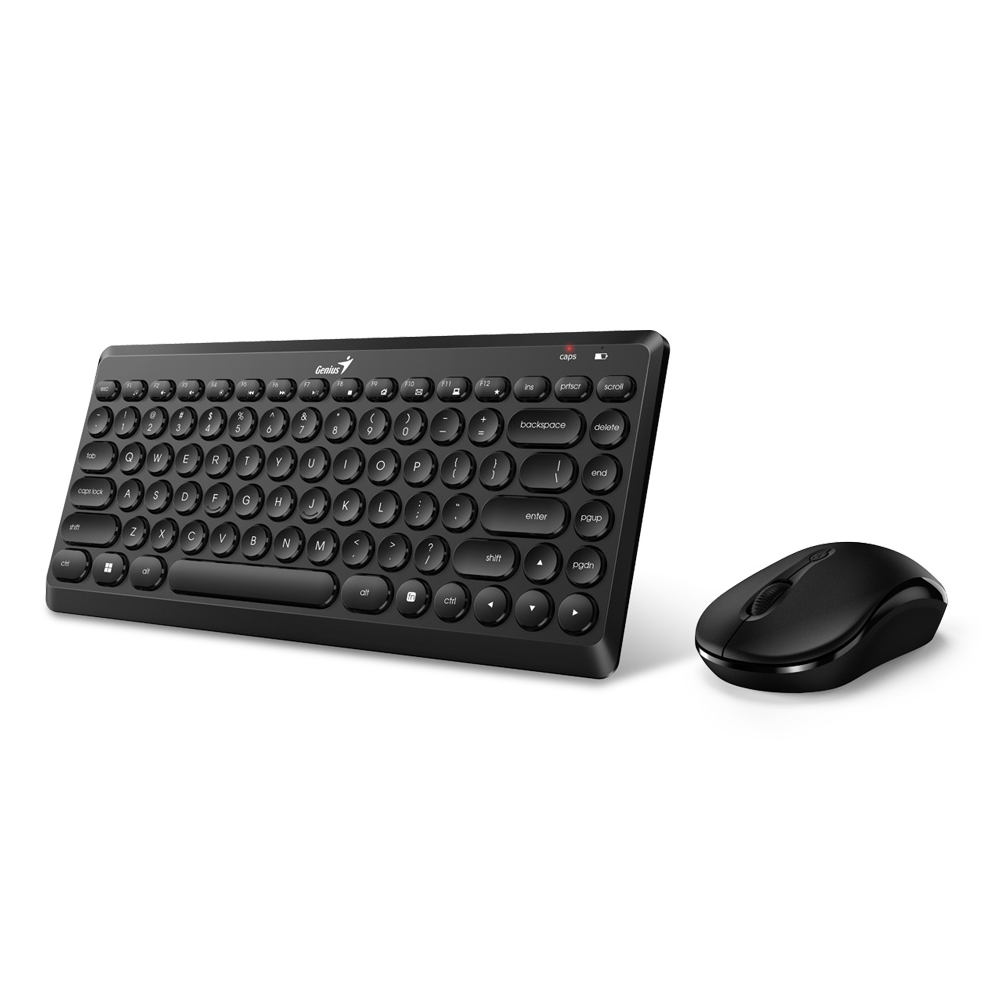 Kit Teclado Y Mouse Genius Inalambrico Lixemate Q8000 TKL Black