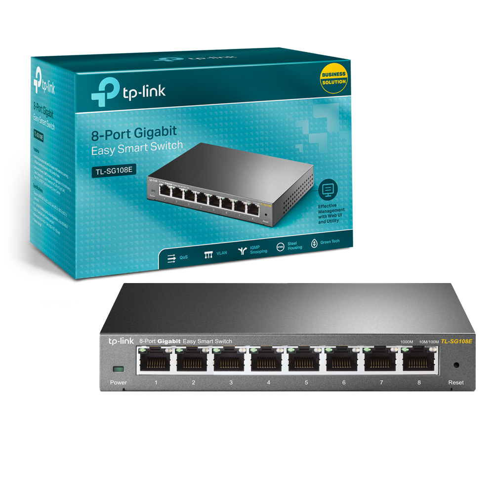 Switch Tp-Link TL-SG108E 8 Puertos 10/100/1000Mb/s