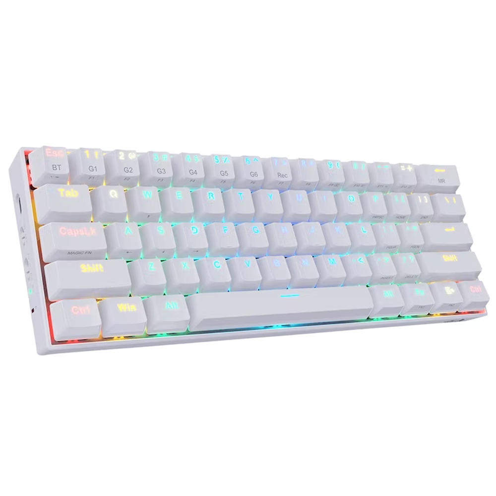 Teclado Inalambrico Redragon Draconic Pro SW Brown Ingles White Chroma RGB