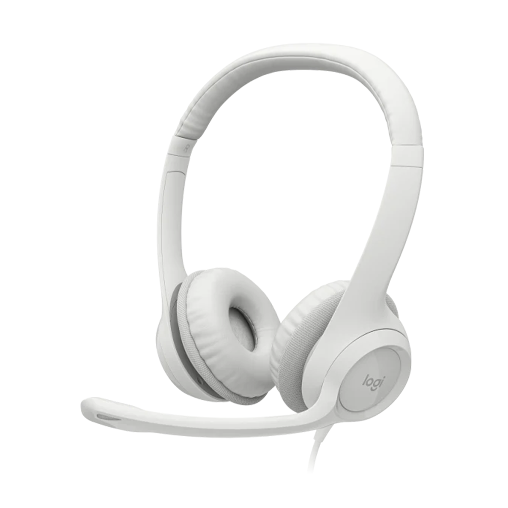 Auricular Logitech Headset PC Stereo H390 USB White