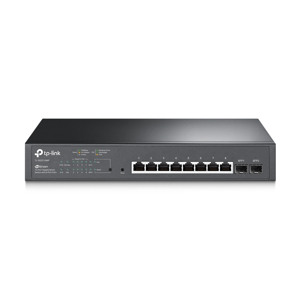 Swith TP-Link TL-SG2210MP 8 Puertos POE Smart 2SFP Giga 150W