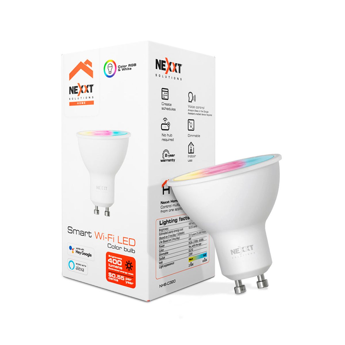 Lampara LED Nexxt Smart RGB 4W Wifi