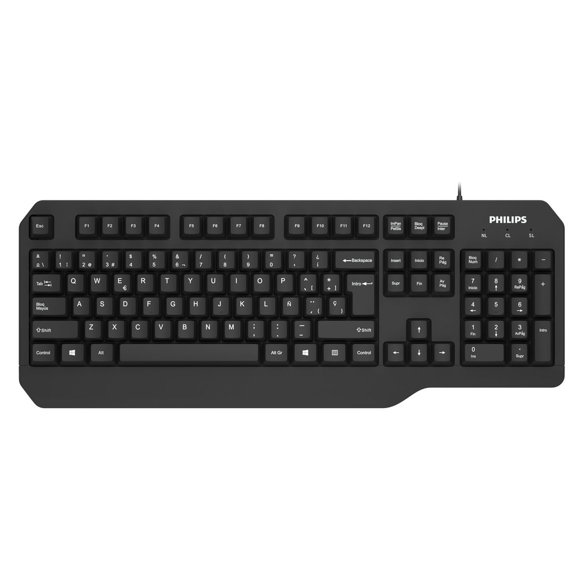 Teclado Philips K202 USB Black