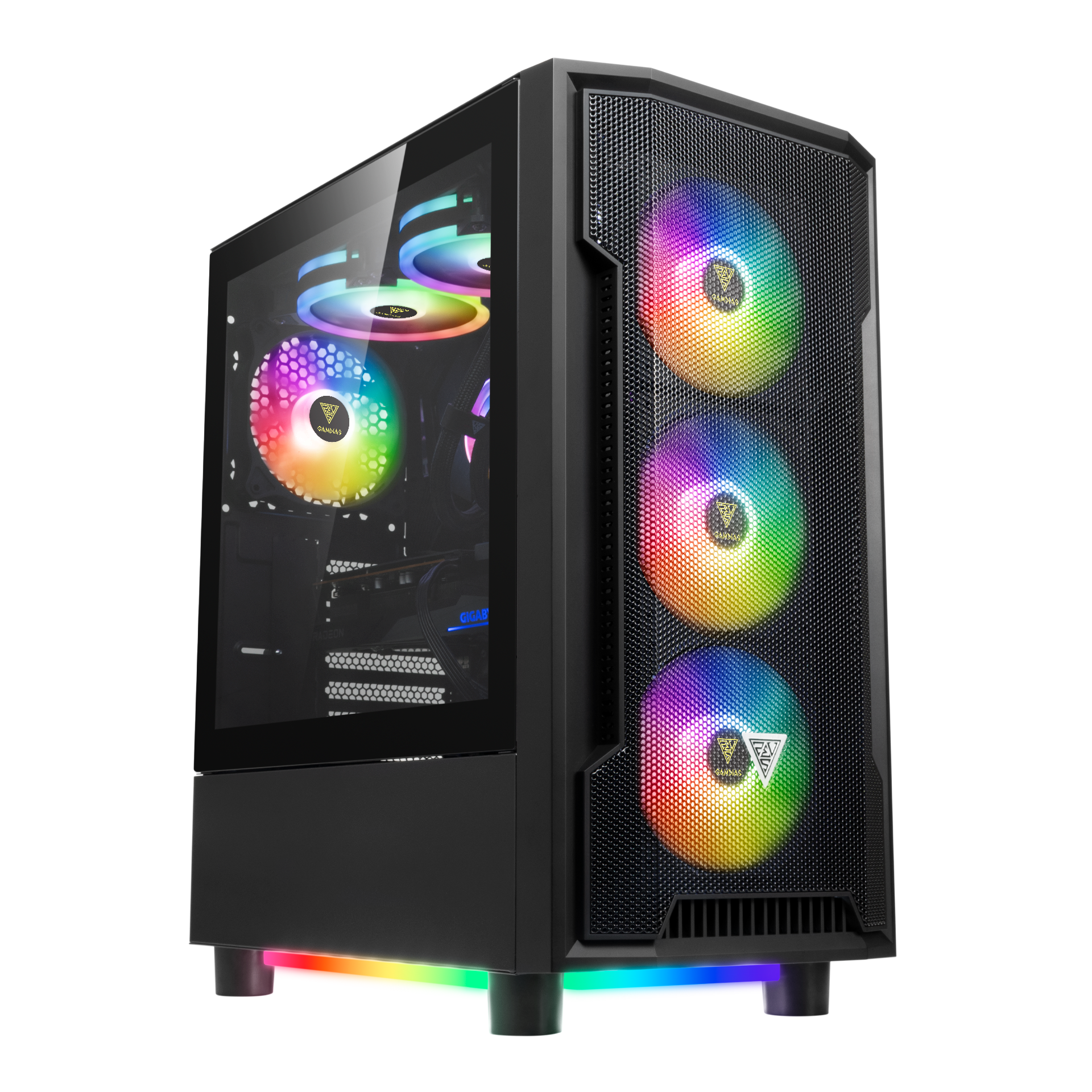 Gabinete Gamdias Athena M6 Lite C/Coolers  X4 TG