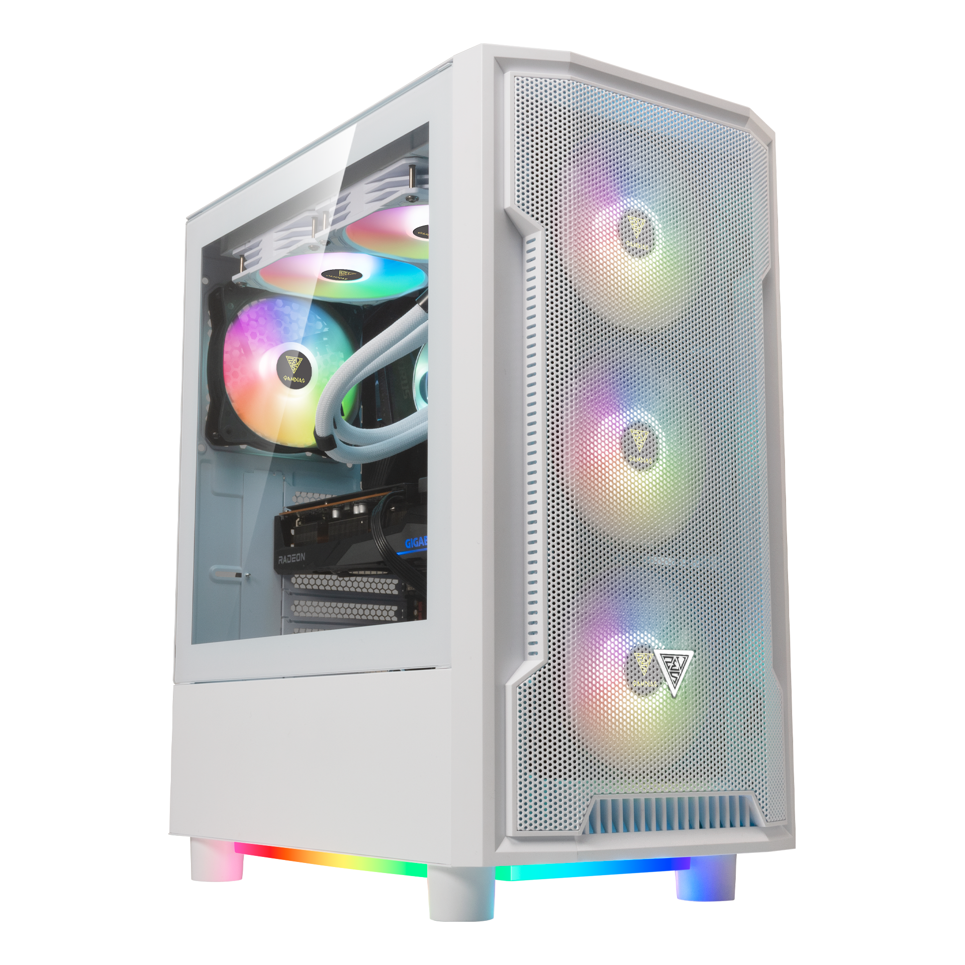 Gabinete Gamdias Athena M6 Lite C/Coolers  X4 TG White