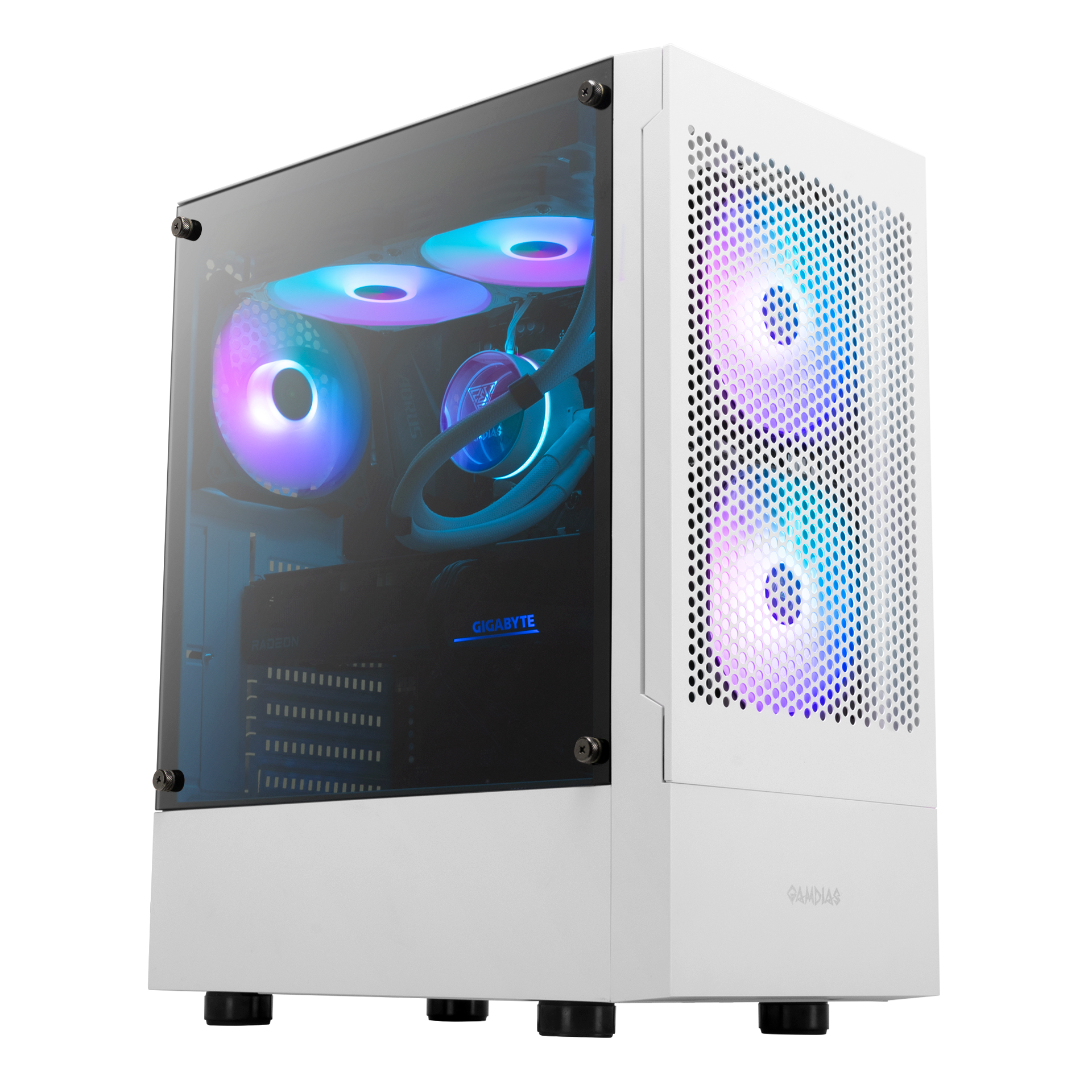 Gabinete Gamdias Talos E3 Mesh C/coolers X3 TG White