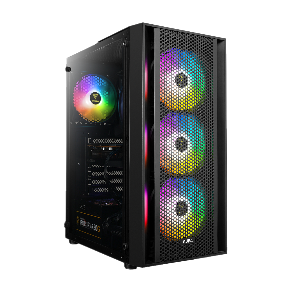 Gabinete Gamdias Aura GC2 C/Coolers x4