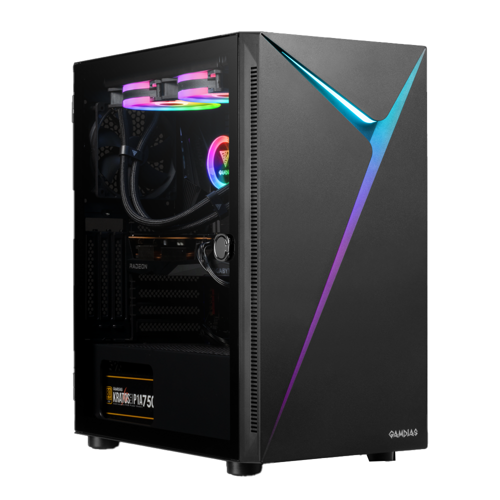 Gabinete Gamdias Argus E4 Elite C/Coolers X1 TG