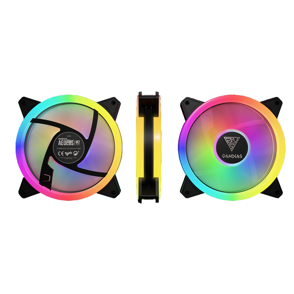 Fan Cooler Gamdias Aeolus M2-1203 Lite 120mm X3 RGB