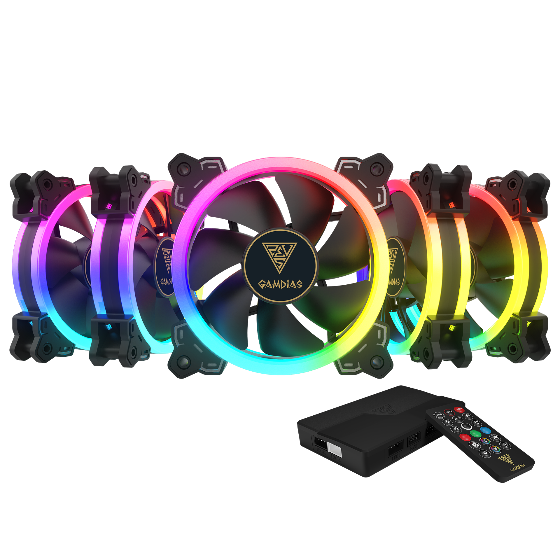 Fan Cooler Gamdias Aeolus M1-1205R 120mm X5 RGB