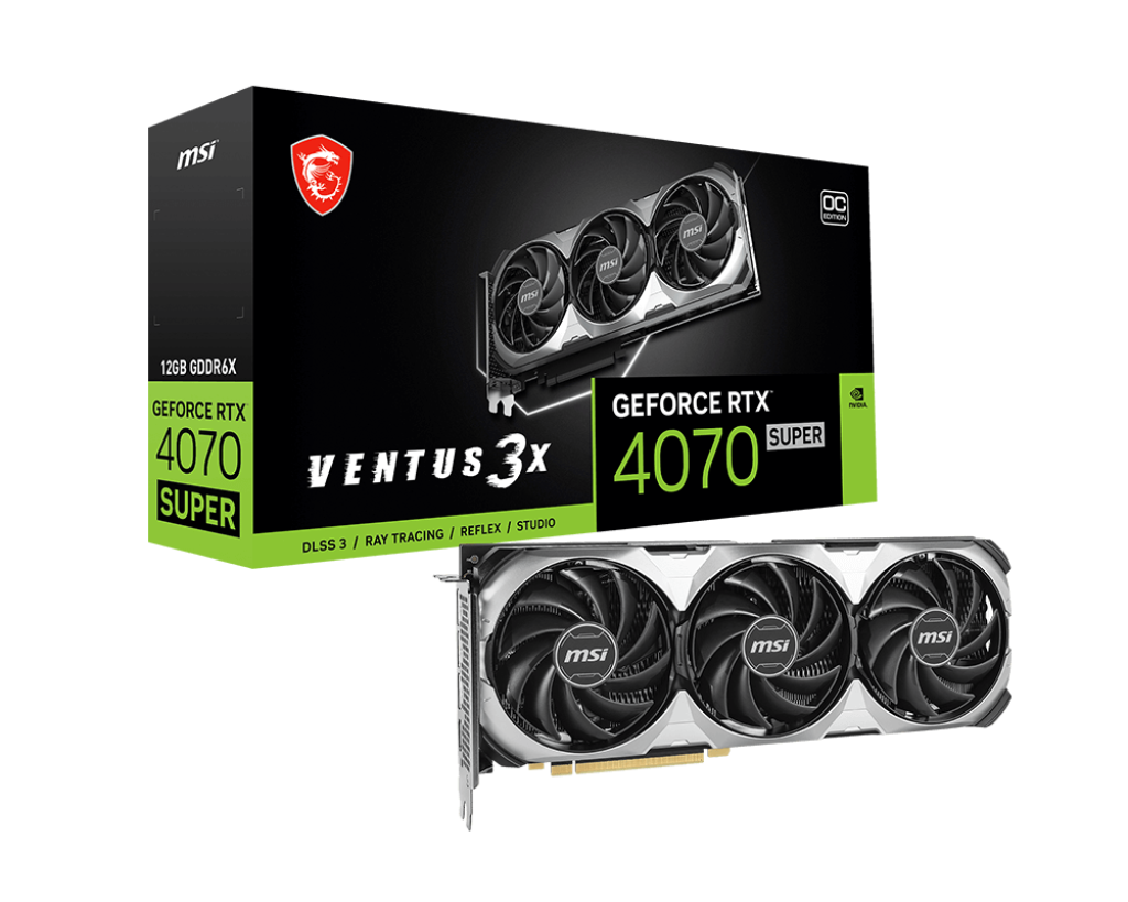 Placa De Video MSI Nvidia Geforce RTX 4070 Super 12Gb Ventus 3X OC