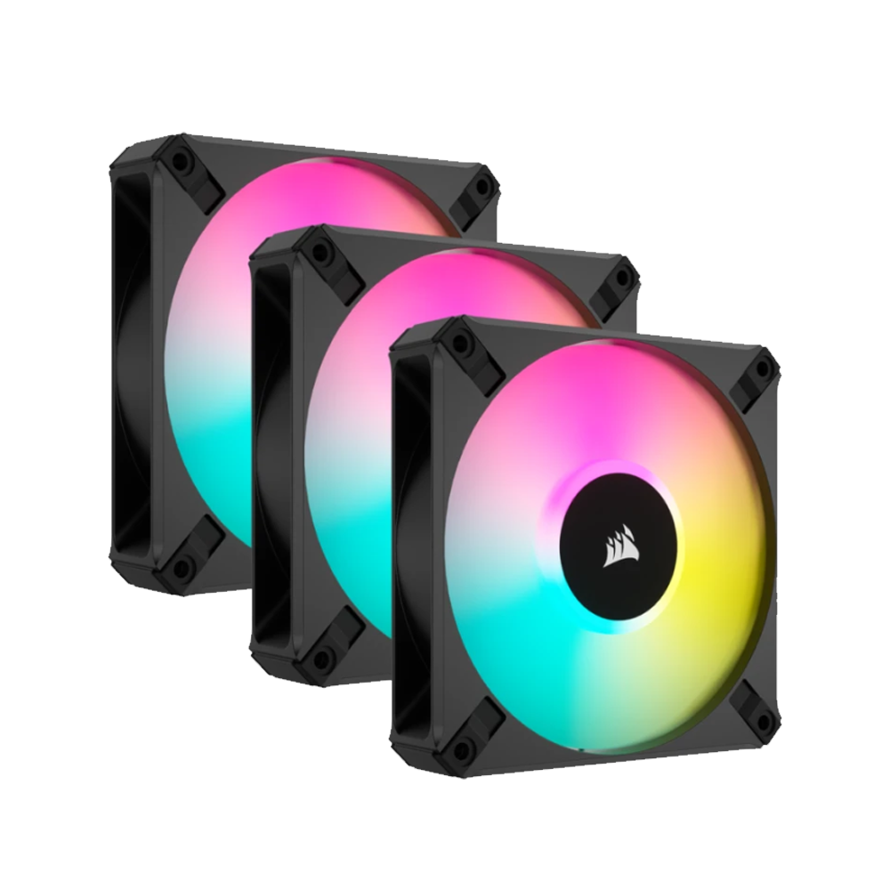 Fan Cooler Corsair PWM AF120mm RGB Elite Pack X3 Black