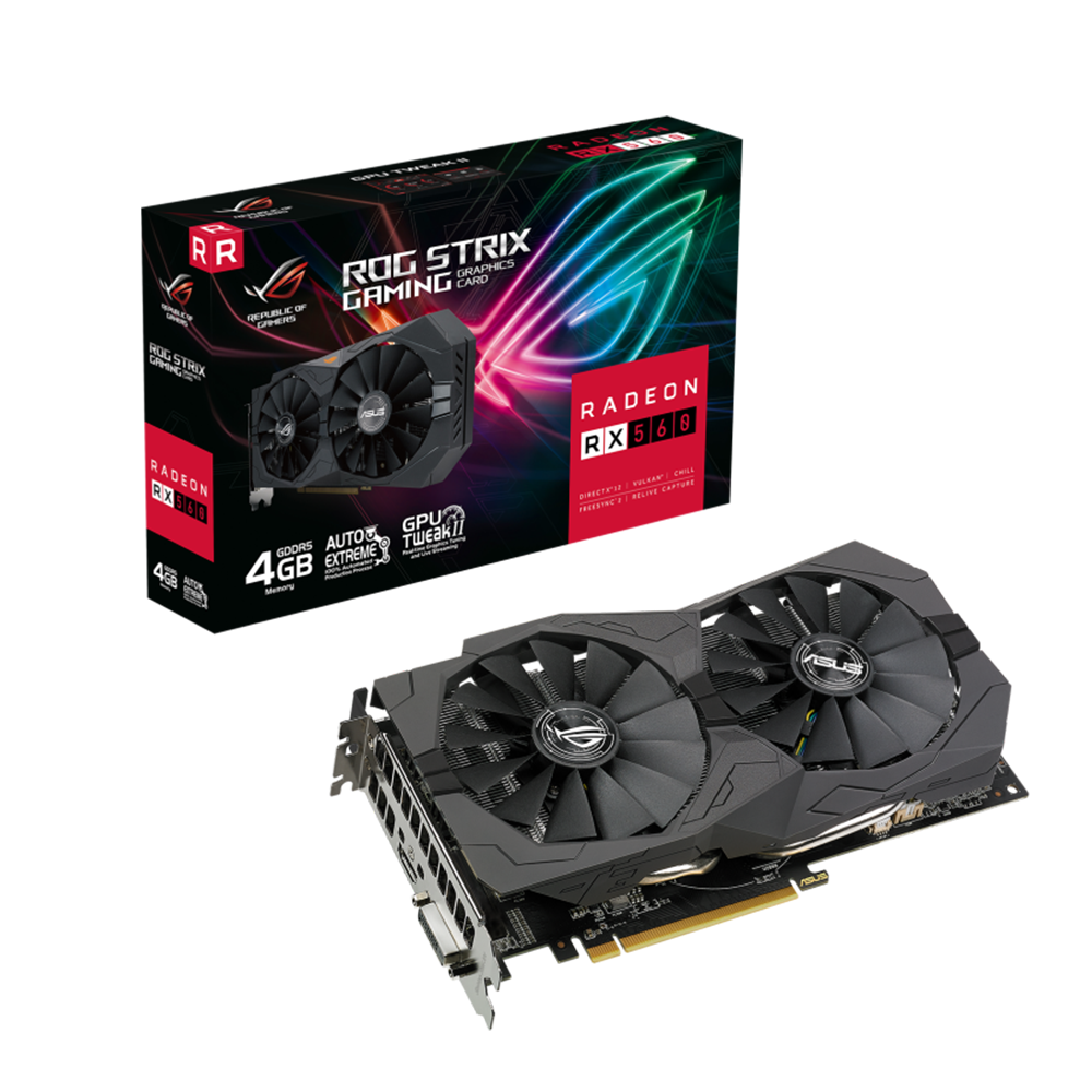 Placa De Video Asus Radeon RX 560 ROG Strix 4Gb