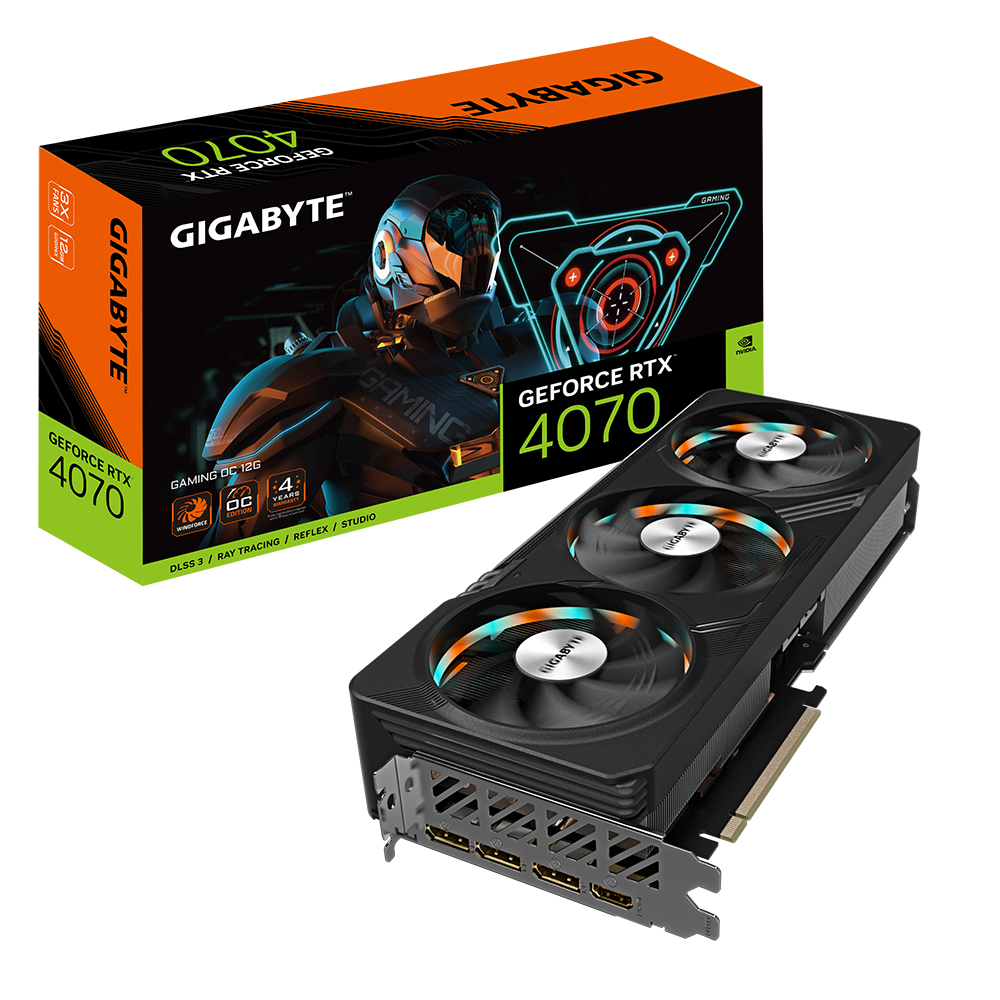 Placa De Video Gpu Gigabyte Nvidia Geforce RTX 4070 GAMING OC 12GB