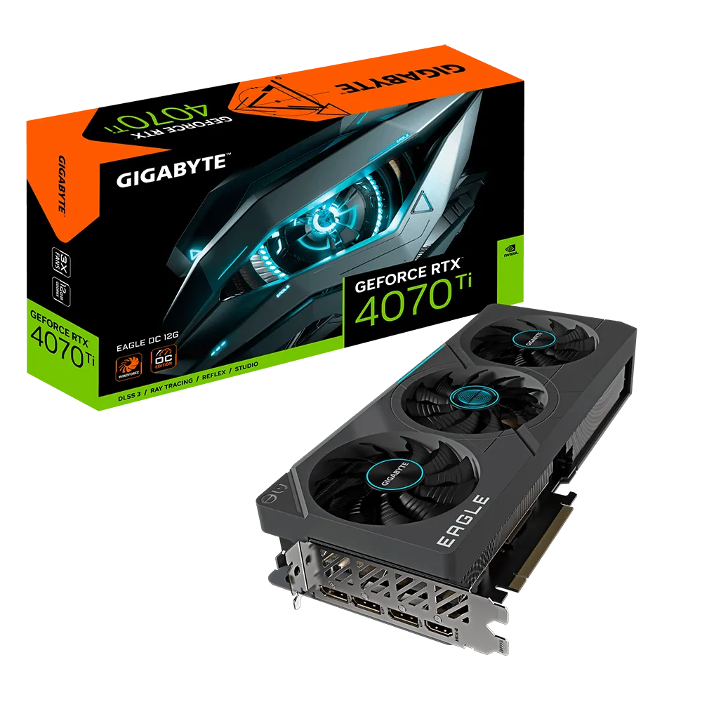 Placa De Video Gpu Gigabyte Nvidia Geforce RTX 4070 TI EAGLE OC 12GB