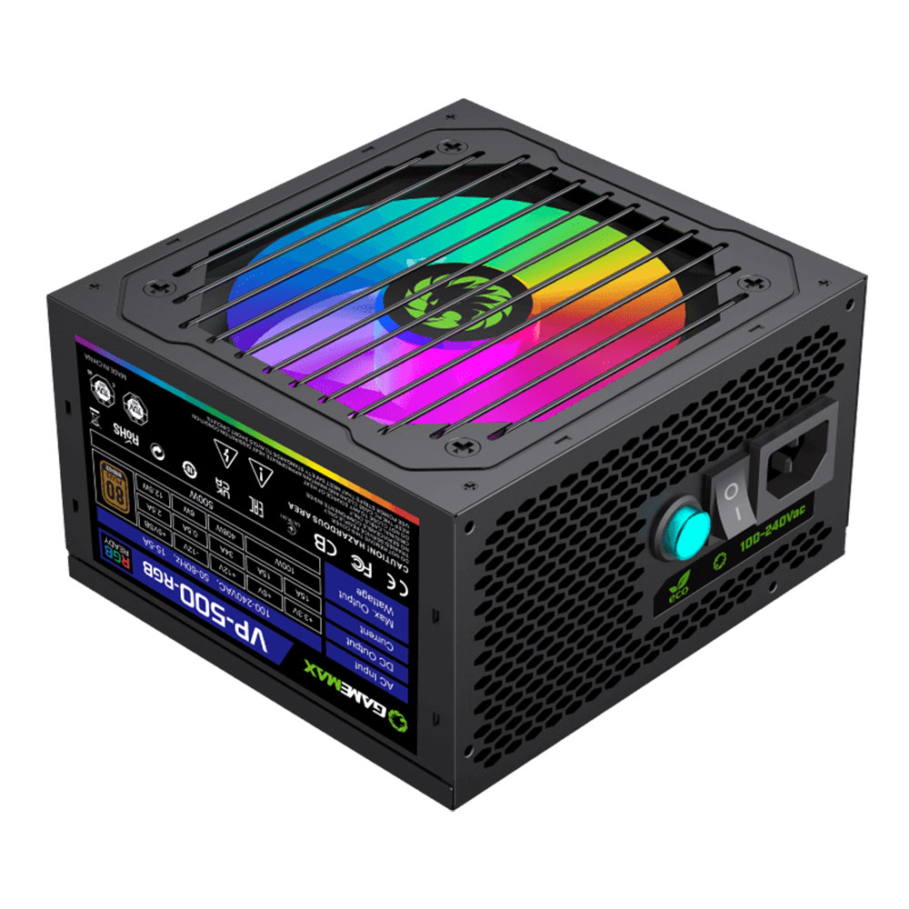 Fuente Gamemax 500W VP-500 80+ Bronze RGB