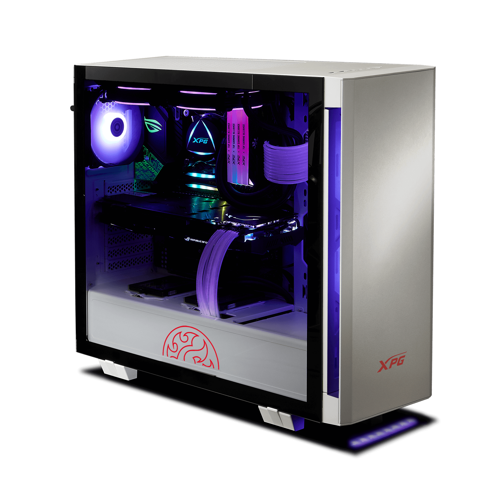 Gabinete Adata XPG Invader TG Con Coolers x2 Blanco