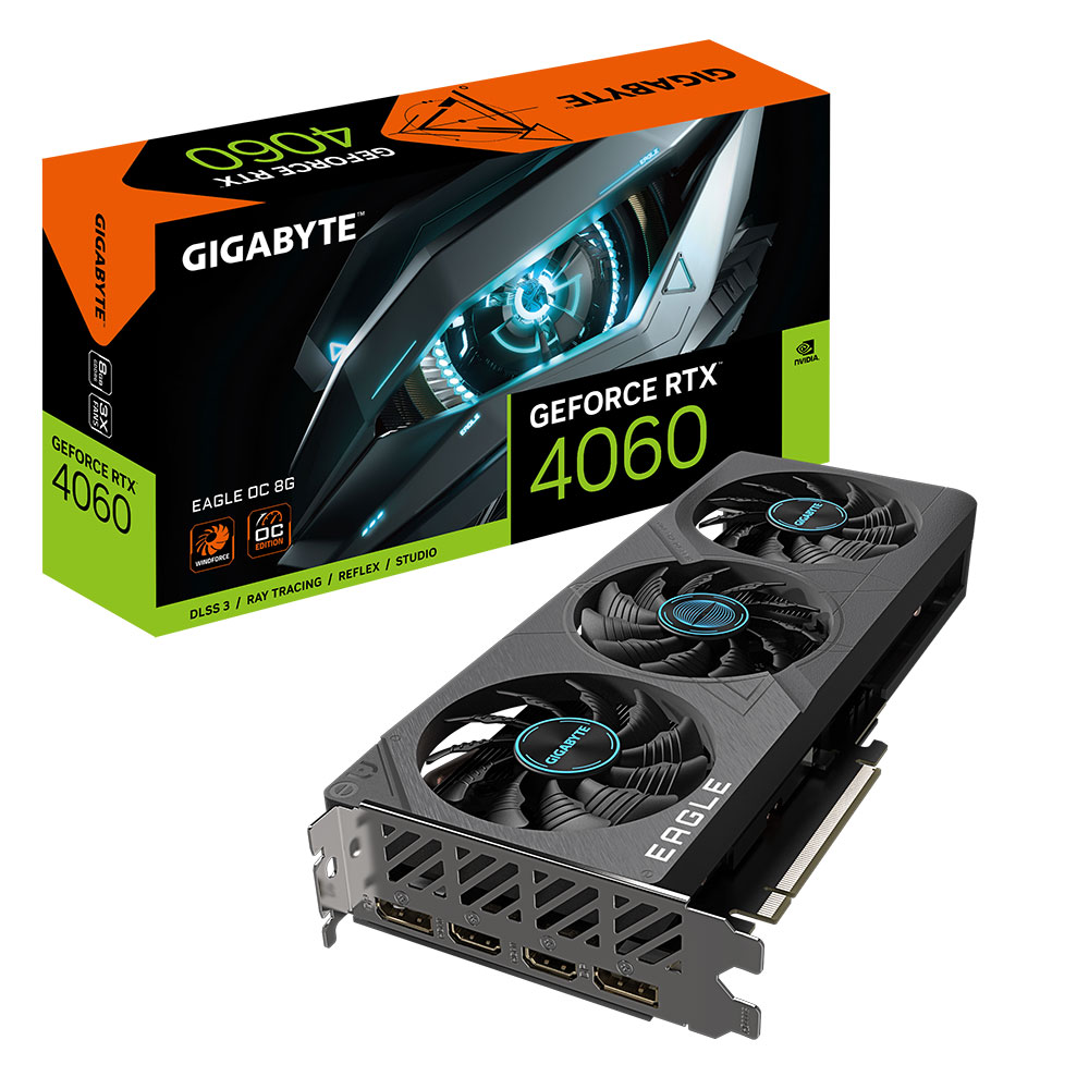 Placa De Video Gigabyte Nvidia Geforce RTX 4060 Eagle OC 8Gb GDDR6