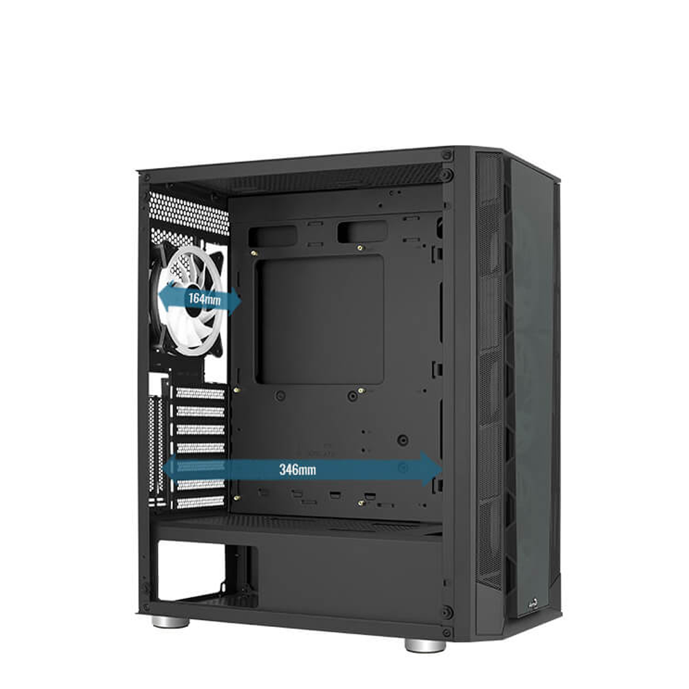 Gabinete Aerocool Prism TG C/Coolers X4 ARGB Black