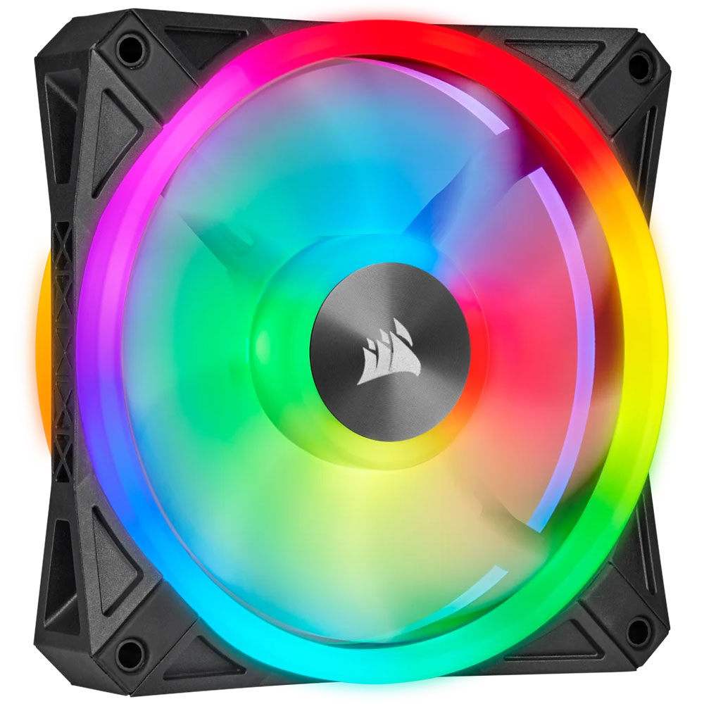 Fan Cooler Corsair QL120 Icue RGB PWM Pack X3 C/Lightning Node Core