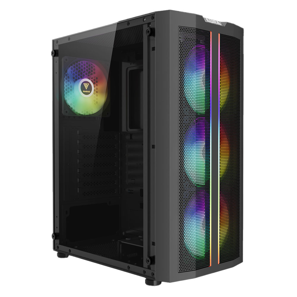 Gabinete Gamdias Aura GC3 Elite Mesh C/Coolers x4