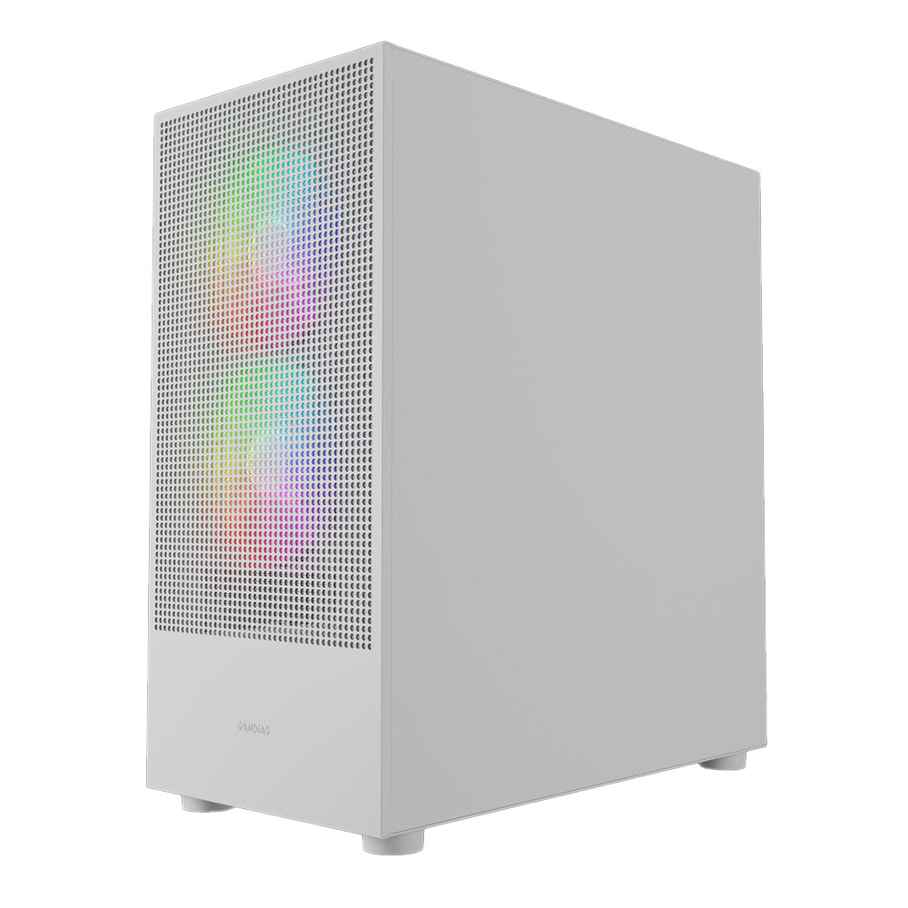 Gabinete Gamdias Talos E3 Mesh Elite C/Coolers x3 TG White