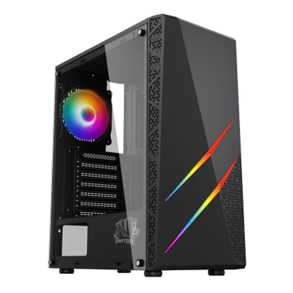 Gabinete Raptor Blaze Force TG RGB C/Coolers x1