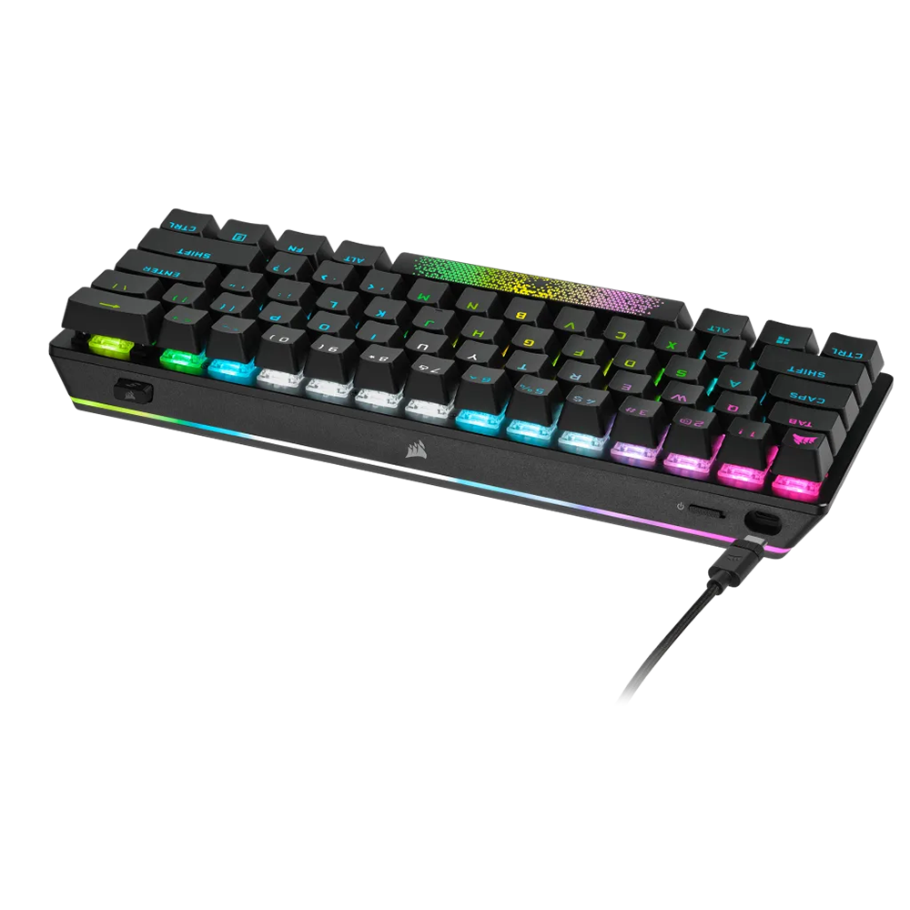 Teclado Corsair K70 Pro Mini Wireless RGB 60 Cherry MX Black PBT