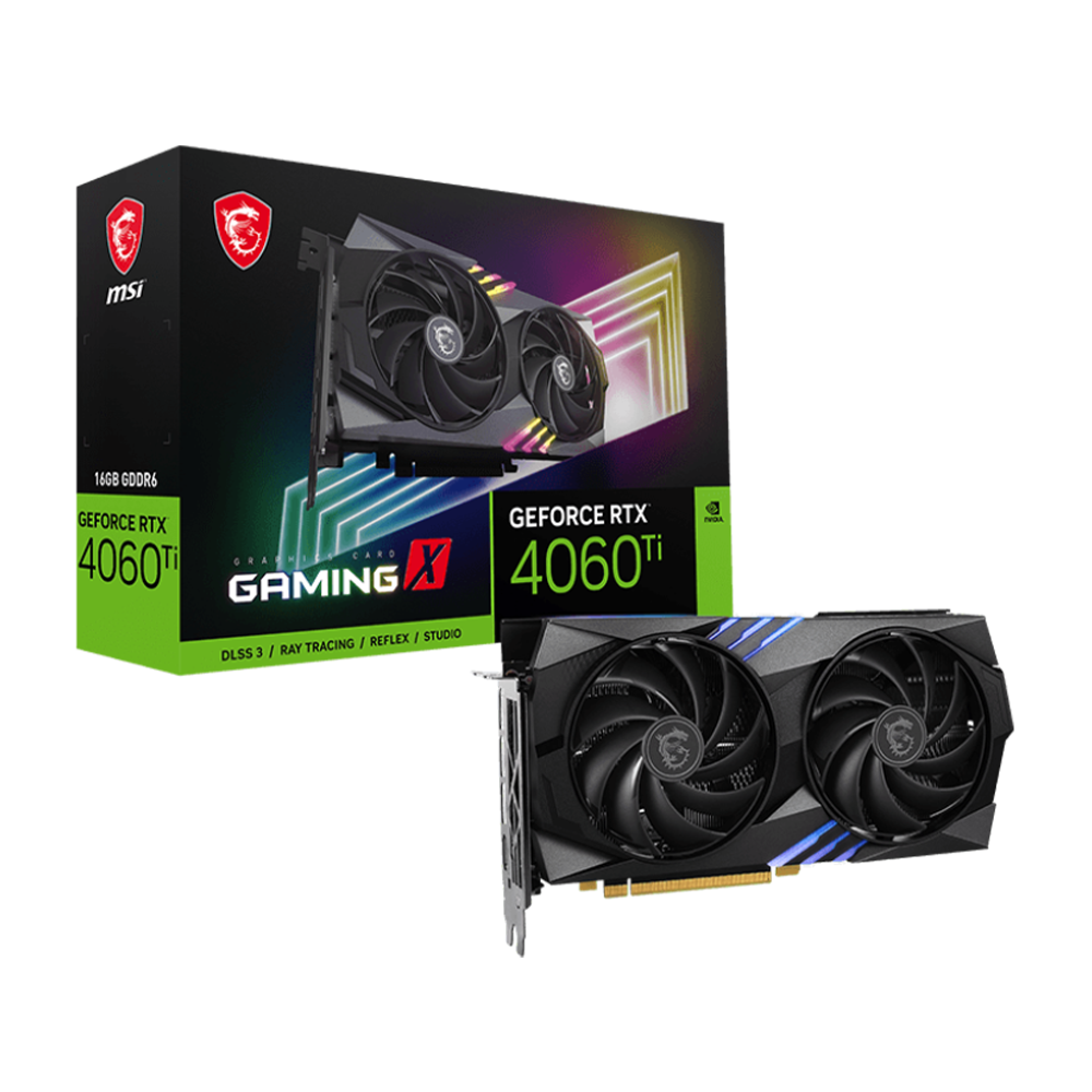 Placas de Video MSI Nvidia Geforce RTX 4060 Ti Gaming X 16Gb GDDR6