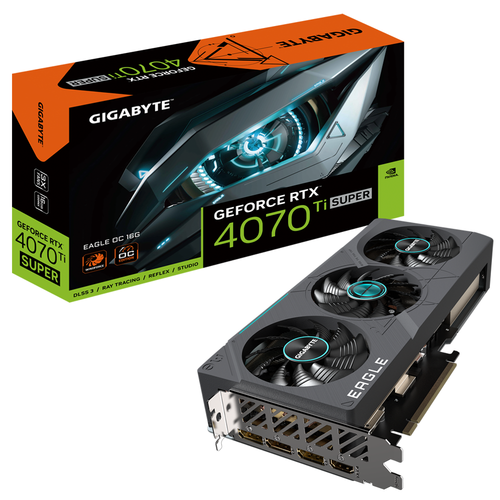 Placa de Video Gigabyte Nvidia Geforce RTX 4070 TI Super Eagle OC 16Gb