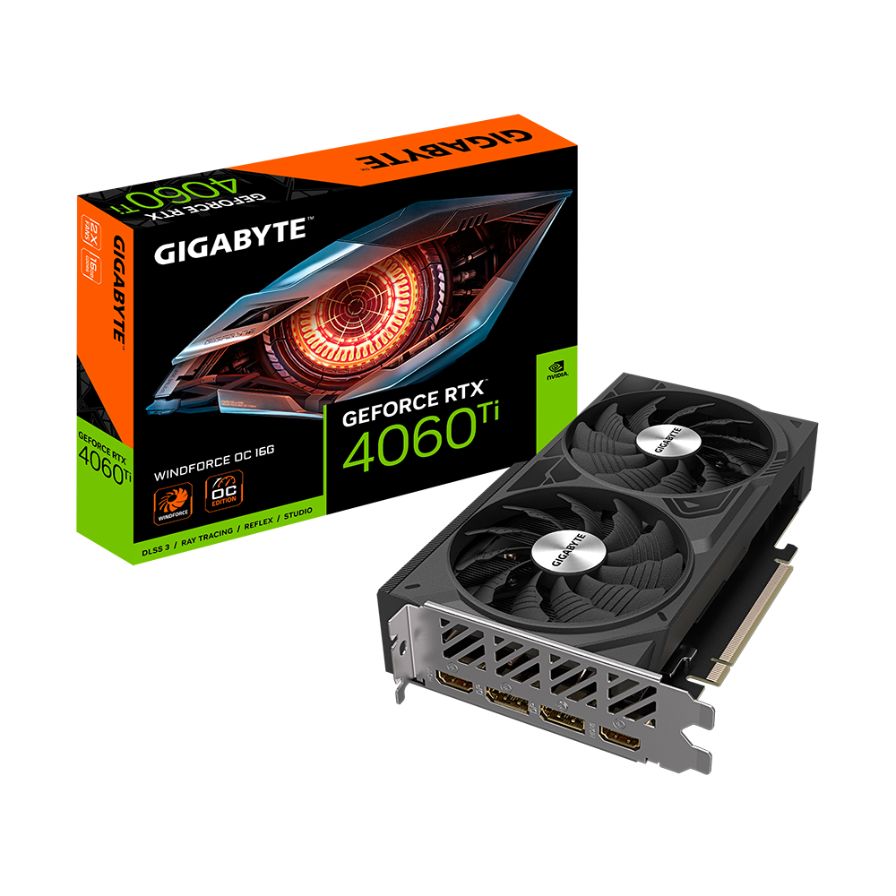 Placa de Video Gigabyte Nvidia Geforce RTX 4060 TI Windforce OC 16Gb