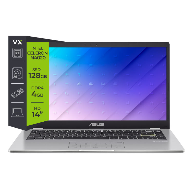 Notebook Asus E410MA Intel Celeron N4020 4Gb 128Gb EMMC 14 HD W11